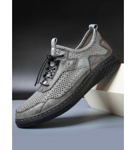 Men Knitted Fabric Breathable Soft Walking Casual Shoes