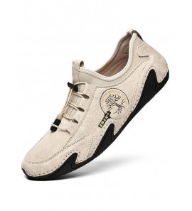 Menico Men's Handmade Leather Shoes Soft Driving Loafers Shoes