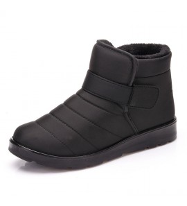 Men Elastic Hook Loop Stripe Waterproof Casual Ankle Boots